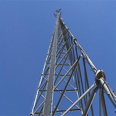 15m 20 30 40 50 Meter Atap Komunikasi Mikrowave Jaring Antenna Radio Mast 3 Kaki Menara Baja Tubular