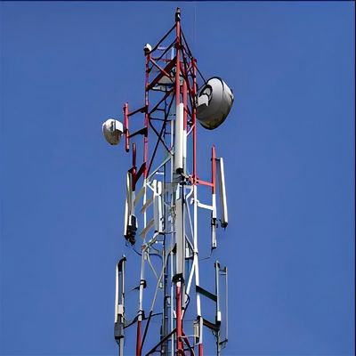 Stasiun Basis GSM Vhf Uhf Antenna Komunikasi Radio 3 Kaki Menara Baja Tubular
