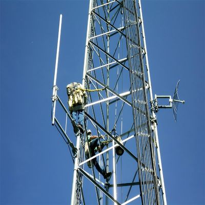 Stasiun Basis GSM Vhf Uhf Antenna Komunikasi Radio 3 Kaki Menara Baja Tubular