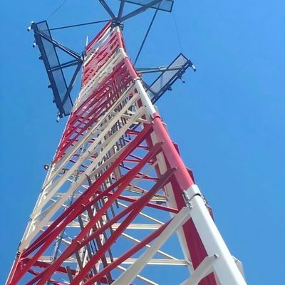 20m 25m 30m 35m 45m 50m 55m 60m 65m Menara Tiga Kaki Mendukung Diri Jaring Menara Baja Tubular