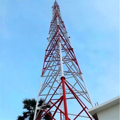 20m 25m 30m 35m 45m 50m 55m 60m 65m Menara Tiga Kaki Mendukung Diri Jaring Menara Baja Tubular
