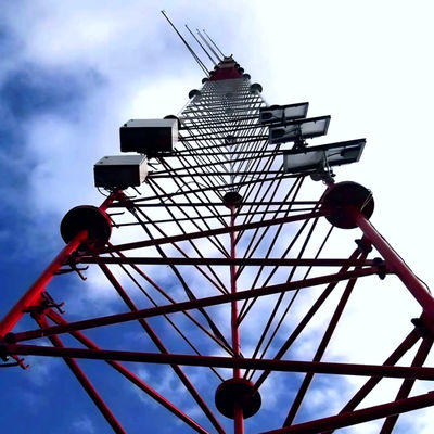 20m 25m 30m 35m 45m 50m 55m 60m 65m Menara Tiga Kaki Mendukung Diri Jaring Menara Baja Tubular