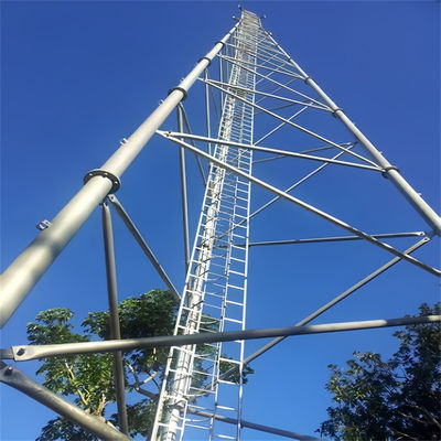 3 Kaki Galvanis Antenna Tubular Menara Wifi Sinyal Bts Televisi Ponsel Telepon Radio GSM Komunikasi Menara Baja