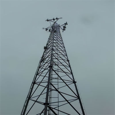 Telkom Antenna Jaringan Wifi GSM Menara Sel Mandiri 3 Kaki Menara Komunikasi Sel Tubular Mikrowave