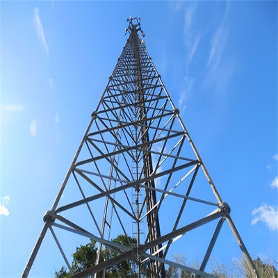 Hot Dip Galvanized Tube Pipe Tubular Self-supporting Antenna Tower Struktur kisi-kisi Menara Transmisi