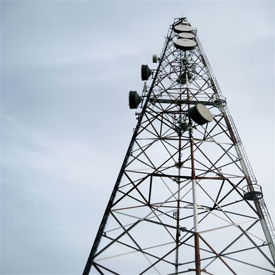 Q345 / Q235 Menara Baja Tubular Berkaki 3 / Menara Baja Rangka ANSI/TIA-222-G-2005