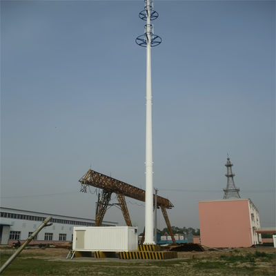 Antenna 40m Komunikasi Cell Tower Monopole Untuk Jaringan Dekoratif