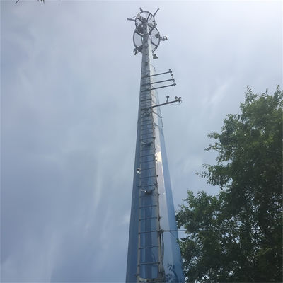 Harga mandiri Wifi Jarak jauh ponsel Platform kerja Microwave Antenna baja Monopole Tower