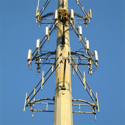 Harga mandiri Wifi Jarak jauh ponsel Platform kerja Microwave Antenna baja Monopole Tower