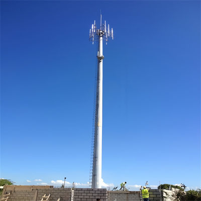 Besi Wifi Telpon Seluler Antena Menara 25m 40m Ketinggian Jaringan Komunikasi GSM Seluler