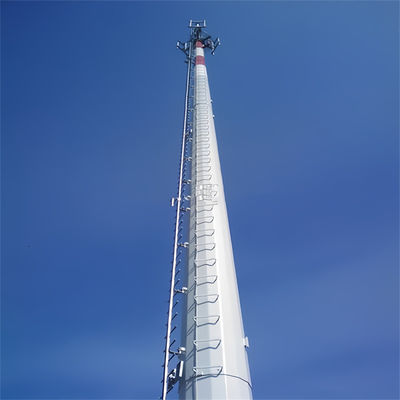 Menara baja monopole tinggi yang mendukung diri Menara tiang 20m 30m 40m