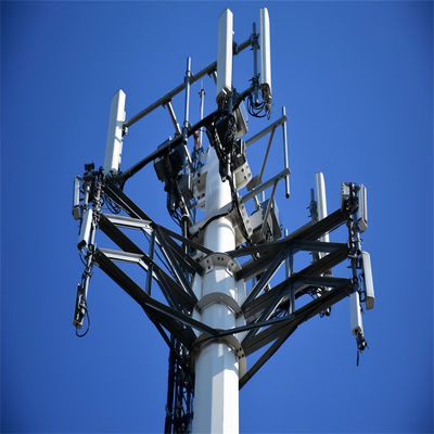 Menara baja monopole tinggi yang mendukung diri Menara tiang 20m 30m 40m