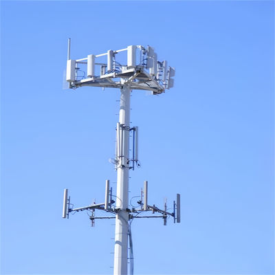 ISO 1461 Tugas berat Monopole Antenna Menara Telekomunikasi Atap Atap Monopole tiang Menara