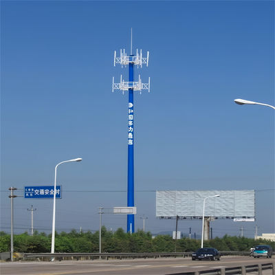 ISO 1461 Tugas berat Monopole Antenna Menara Telekomunikasi Atap Atap Monopole tiang Menara