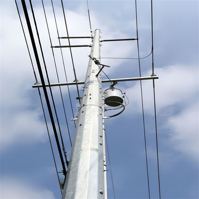 20 Meter 25 30 Meter Antenna Telecom Steel Monopole Tower Q345B / A572 Bahan