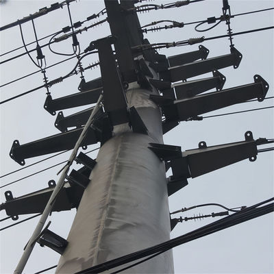 Produsen 75 Ft Outdoor 100 Km Range Antenna TV Baja Tubular Telekomunikasi Mast Pole