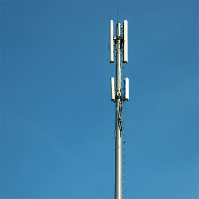 Hot Dip Galvanized Telecom Mast Tower Monopole 30 Meter Q345B/A572 Bahan