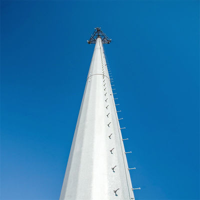 30m Telekomunikasi Monopole Antenna Tower ASTM A123 Q345B/A572