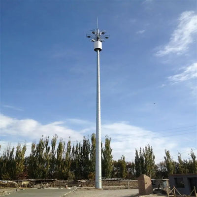 30m Telekomunikasi Monopole Antenna Tower ASTM A123 Q345B/A572