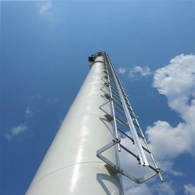 30m 35m 40m Galvanized 4g / 5g Cell Sites Monopole Cell Phone Tower Signal Microwave