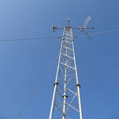 Komunikasi nirkabel besi telekomunikasi Guyed Pole Tower 5g Radio Antenna Wifi Isp Internet Tower Dijual