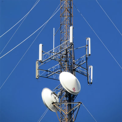 Komunikasi nirkabel besi telekomunikasi Guyed Pole Tower 5g Radio Antenna Wifi Isp Internet Tower Dijual