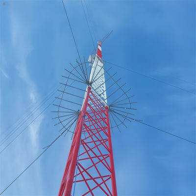 20M Meter Hot Dip Galvanized Tubular Steel Guyed Wire Tower 5G Radio Antenna Telekomunikasi Mast