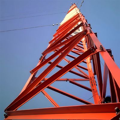 Wifi Bts Telpon Seluler Kawat Mendukung Kawat Guyed Menara 3 Kaki Tubular Atau Baja Bar