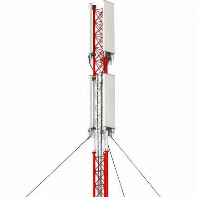 Galvanized Tubular Steel Radio Antenna Guyed Cell Tower Mast ASTMA123