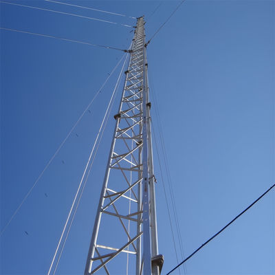 Galvanized Tubular Steel Radio Antenna Guyed Cell Tower Mast ASTMA123