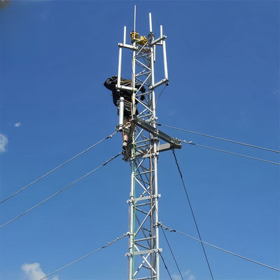 Self-supporting 3 Legs Guy GSM Antenna Radio Guyed Wire Tower Retice Steel Tubular