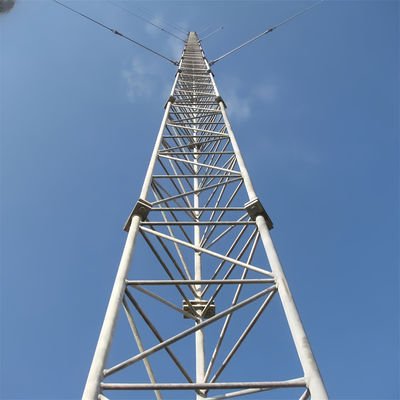 20M 20 Meter 30M 40 Meter 50M 3 Kaki Menara Kawat Garis Tubular Galvanized Steel Antenna Menara Komunikasi Garis