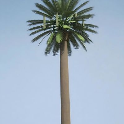 15 20 25 30 35 40 45M Hot Dip Galvanized Disamarkan Pohon Palsu Menara Ponsel Bionic Cypress Monopole Menara