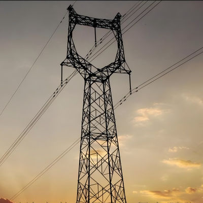 110KV 220KV Hot Dip Galvanized Besar Power Line Menara Tegangan Tinggi Menara Listrik