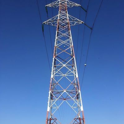 Struktur Substasiun Tegangan Tinggi Menara Listrik Galvanis Pylon Line Pole Transmisi Lattice Steel Angle Tower Untuk Dijual