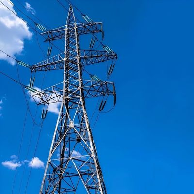 Struktur Substasiun Tegangan Tinggi Menara Listrik Galvanis Pylon Line Pole Transmisi Lattice Steel Angle Tower Untuk Dijual