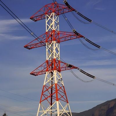 Struktur Substasiun Tegangan Tinggi Menara Listrik Galvanis Pylon Line Pole Transmisi Lattice Steel Angle Tower Untuk Dijual