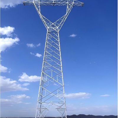 110 Kv Tower Galvanized Flanged Big Power Line Towers Single Tube Transmission Line Menara Monopole