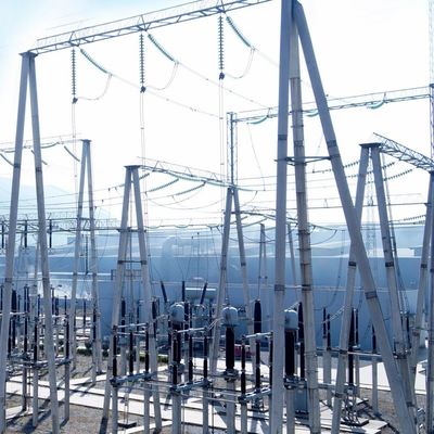 Dip Galvanized Steel Electricity Power Transmission Tower Menara baja kisi-kisi