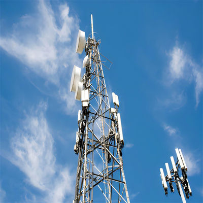 Hot Dip Galvanized Steel 4 Leg Tower Wall Mount Antenna Mounting Pole