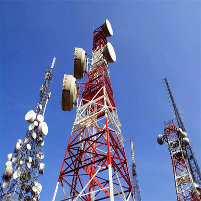Hot Dip Galvanized Steel 4 Leg Tower Wall Mount Antenna Mounting Pole