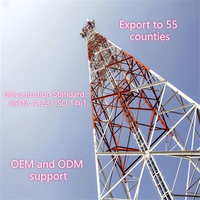 Menara kisi 30m yang mendukung diri untuk komunikasi Menara GSM yang terbuat dari baja sudut
