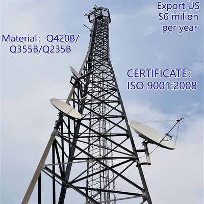 5 10 15 20 25 30 M Self-supporting Galvanized Angular Steel 3 Legged Tower