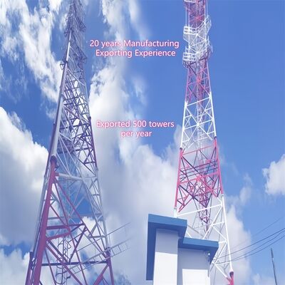 60M 3-Tube Customized 3 Leg Galvanized Steel Self Supporting Wifi Gsm Microwave Telecom Base Station Tower