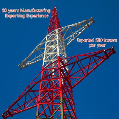 Durable Galvanized Steel Power Transmission Tower 66KV 132KV Multi Circuit Electrical Grid Mast
