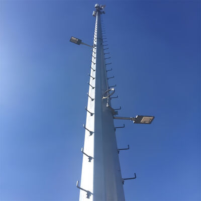 15 20 30 45 50M Menara Telekomunikasi Monopole Hot Dip Galvanis 5G Wifi Base Station Antena