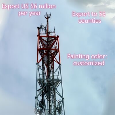 Menara Baja Tubular Berkaki 3 yang Kuat dan awet dirancang untuk memenuhi beban dan persyaratan lingkungan yang menuntut di industri