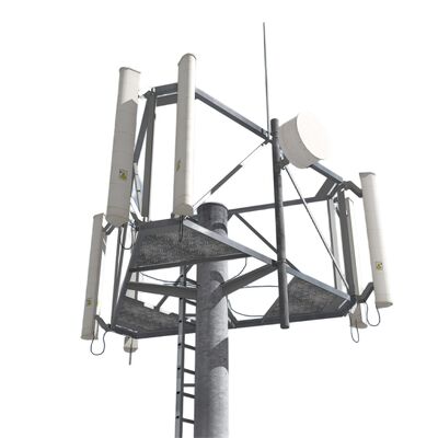 Monopole Tower menara telekomunikasi yang dibangun dari kelas baja ringan dan tinggi tarik dengan EN 1991-1-4 & EN 1993-3-1 kode desain untuk kinerja