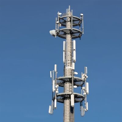 Monopole Tower menara telekomunikasi yang dibangun dari kelas baja ringan dan tinggi tarik dengan EN 1991-1-4 & EN 1993-3-1 kode desain untuk kinerja