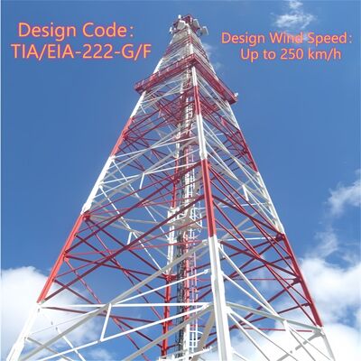 Menara Baja Sudut 4 Kaki yang Tahan Lama dengan baut, mur, dan ring yang sesuai dengan standar ISO 898 dan DIN 7990 untuk keandalan mekanis